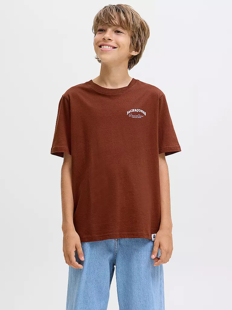 JACK & JONES | Jungen T-Shirt JJEBRANDES  | dunkelrot
