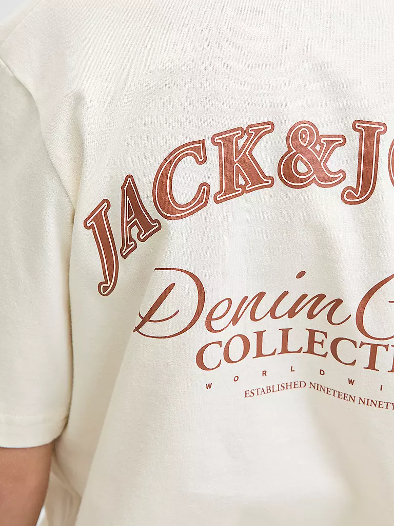 JACK & JONES | Jungen T-Shirt JJEBRANDES  | creme