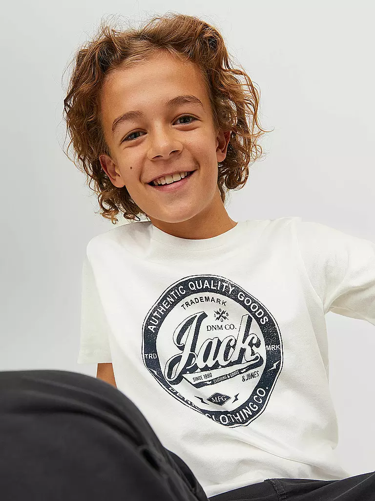 JACK & JONES | Jungen T-Shirt JJEJEANS  | weiss