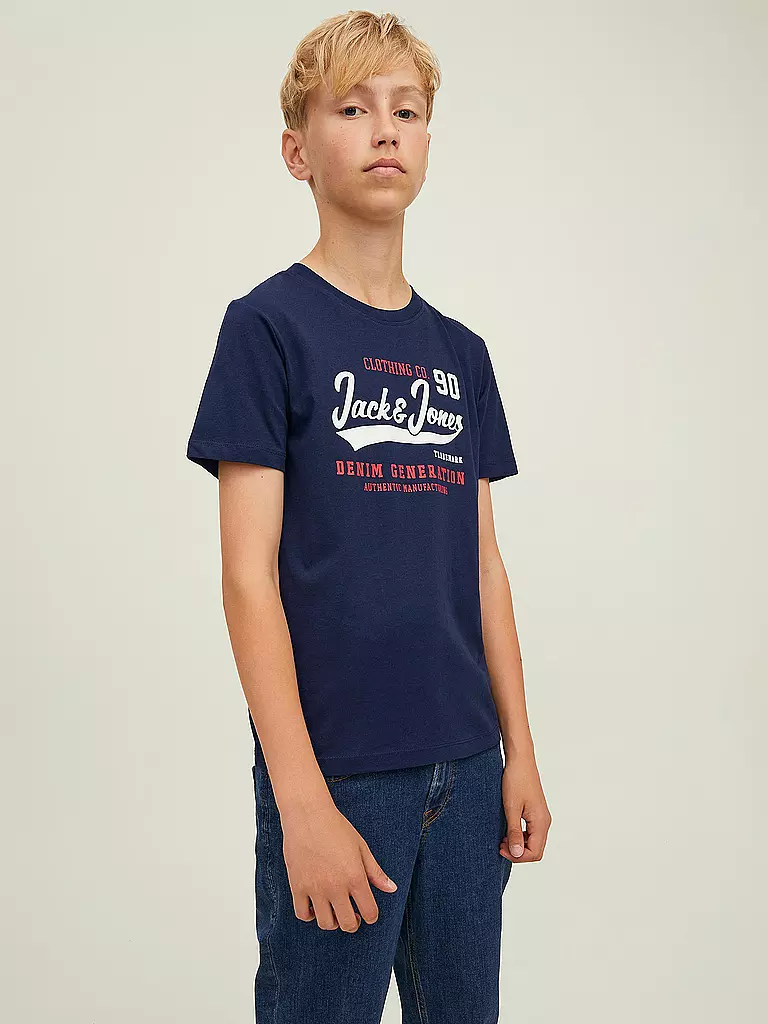 JACK & JONES | Jungen T-Shirt JJELOGO  | dunkelblau
