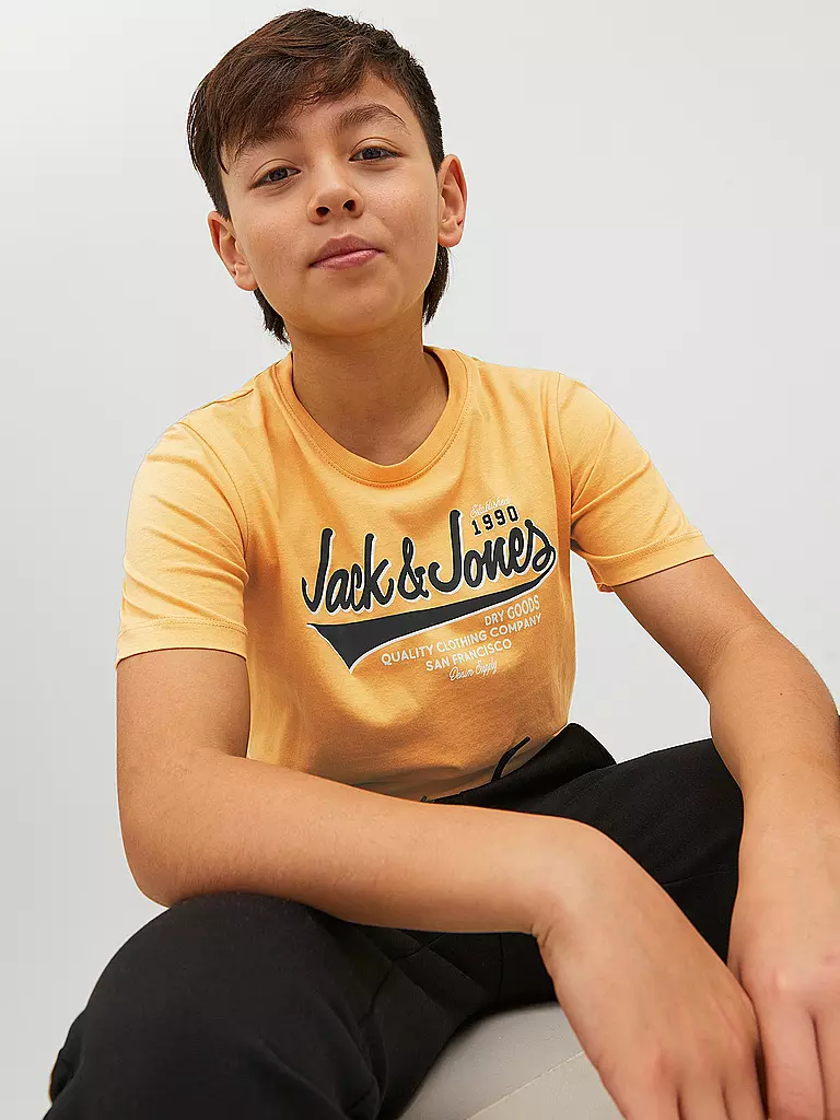 JACK & JONES | Jungen T-Shirt JJELOGO  | gelb