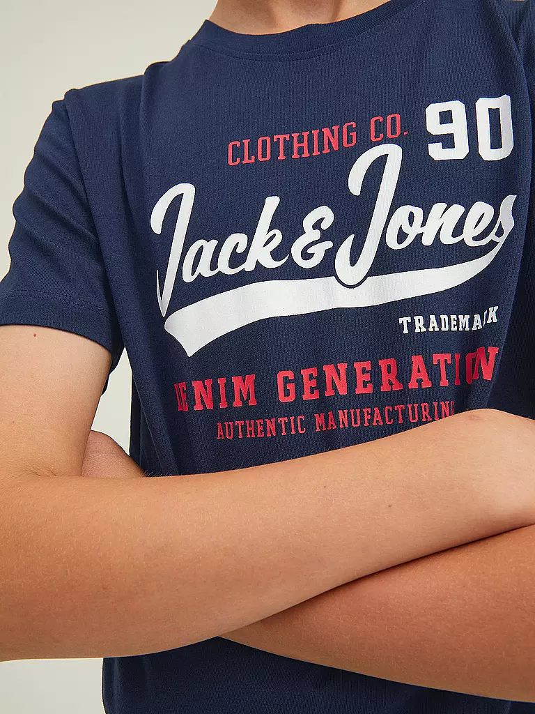 JACK & JONES | Jungen T-Shirt JJELOGO  | dunkelblau