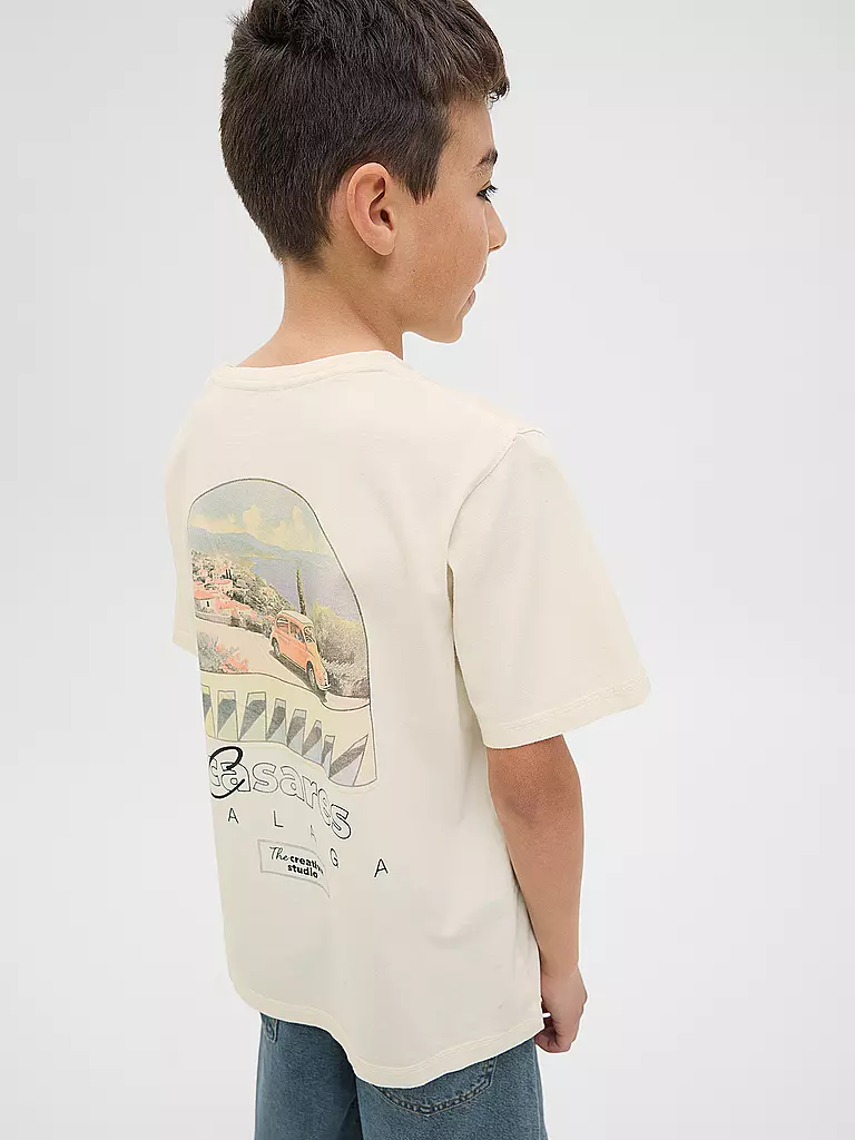 JACK & JONES | Jungen T-Shirt JORALMERIA  | creme