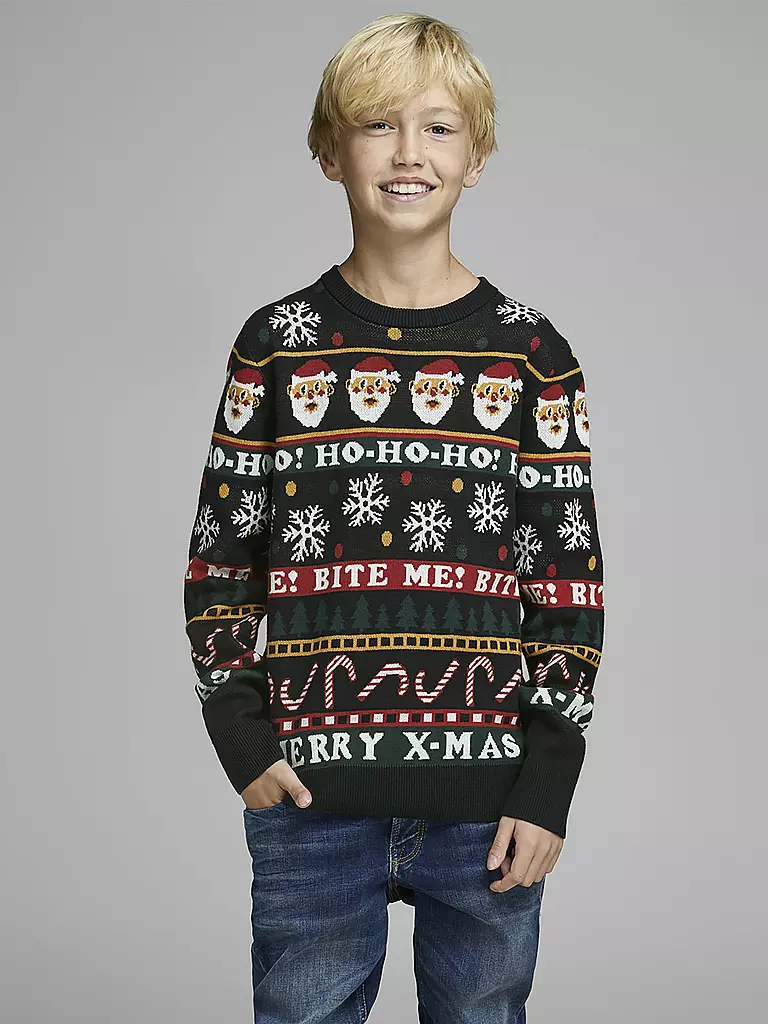 JACK & JONES | Jungen-Weihnachtspulli "JORJOLLY" | grau