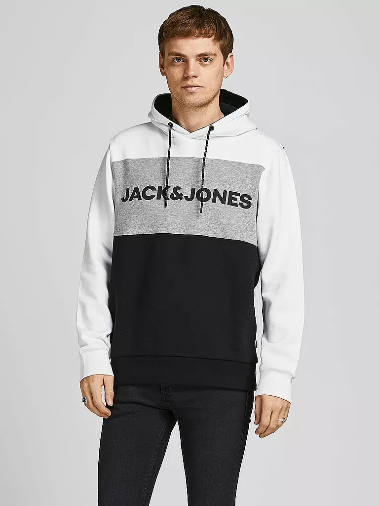 JACK & JONES | Kapuzensweater - Hoodie JJELOGO  | weiss