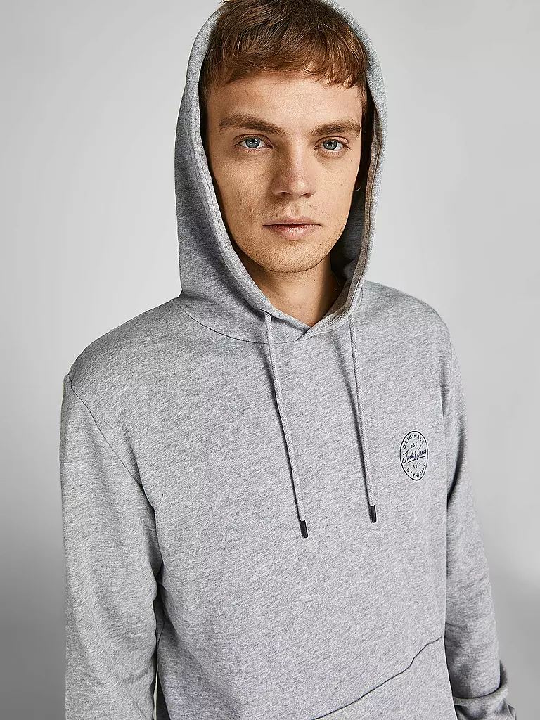 JACK & JONES | Kapuzensweater - Hoodie JJESHARK  | grau