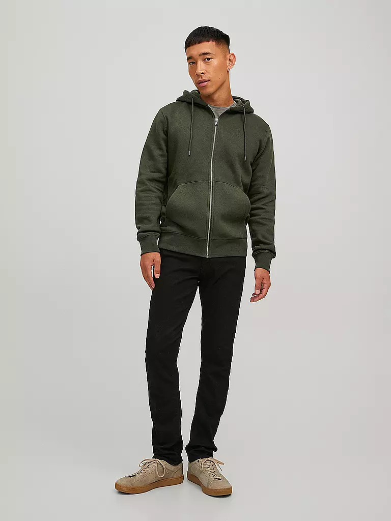 JACK & JONES | Kapuzensweatjacke JJESTAR  | olive