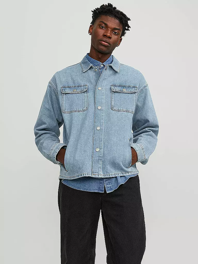 JACK & JONES | Overshirt JJICHASE JJOVERSHIRT | hellblau