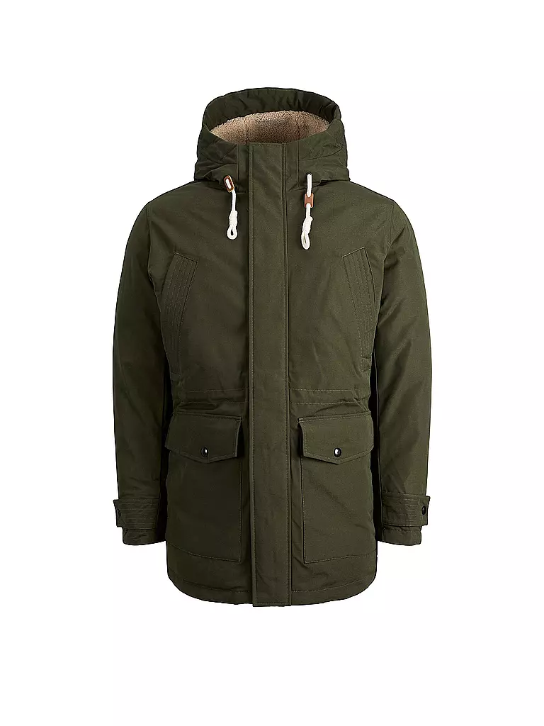 JACK & JONES | Parka JJEMASH TEDDY | olive