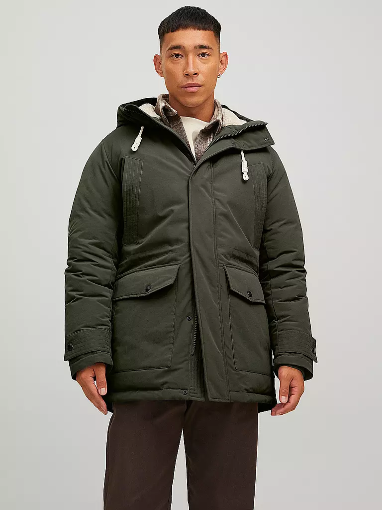 JACK & JONES | Parka JJEMASH TEDDY | olive