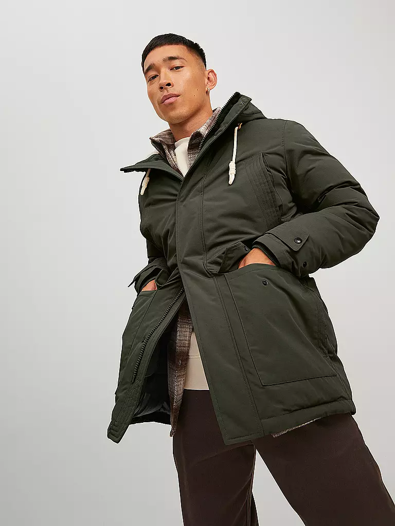 JACK & JONES | Parka JJEMASH TEDDY | olive