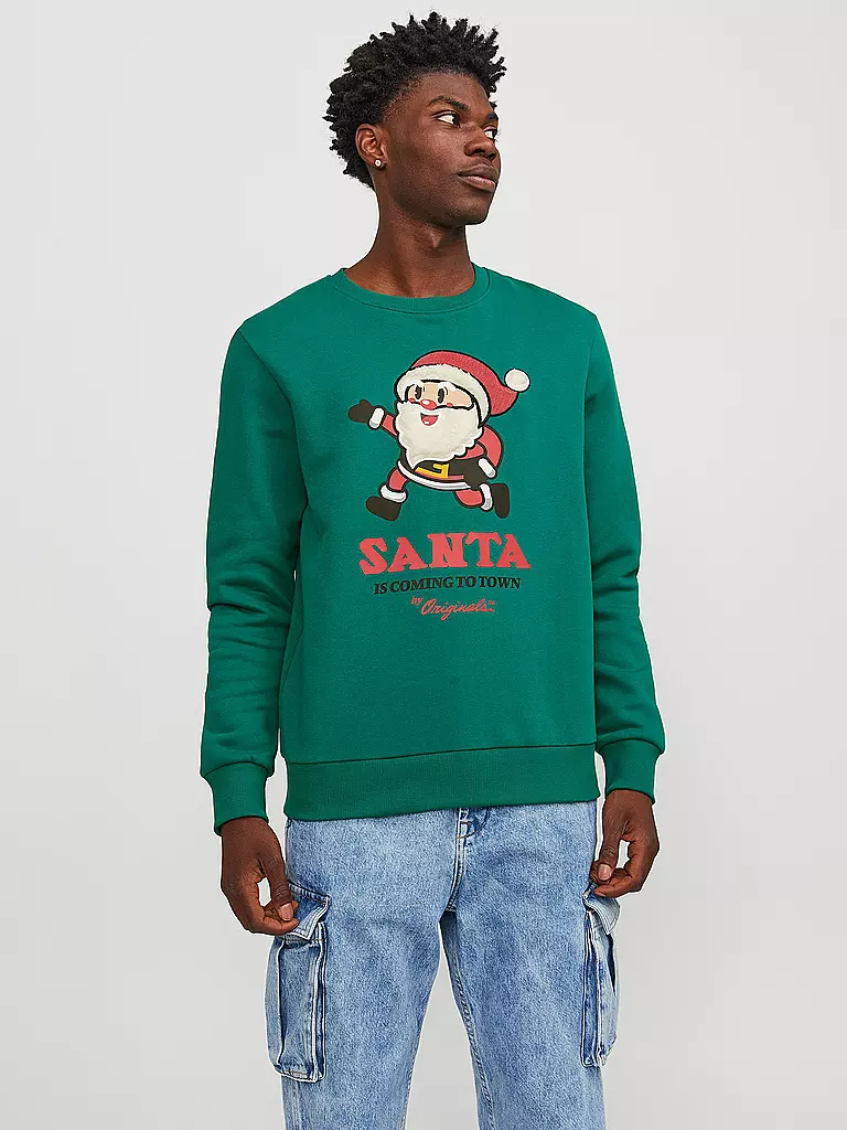 JACK & JONES | Sweater JORXMAS  | dunkelgrün