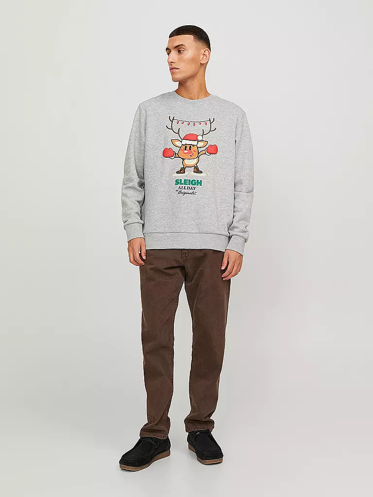 JACK & JONES | Sweater JORXMAS | hellgrau