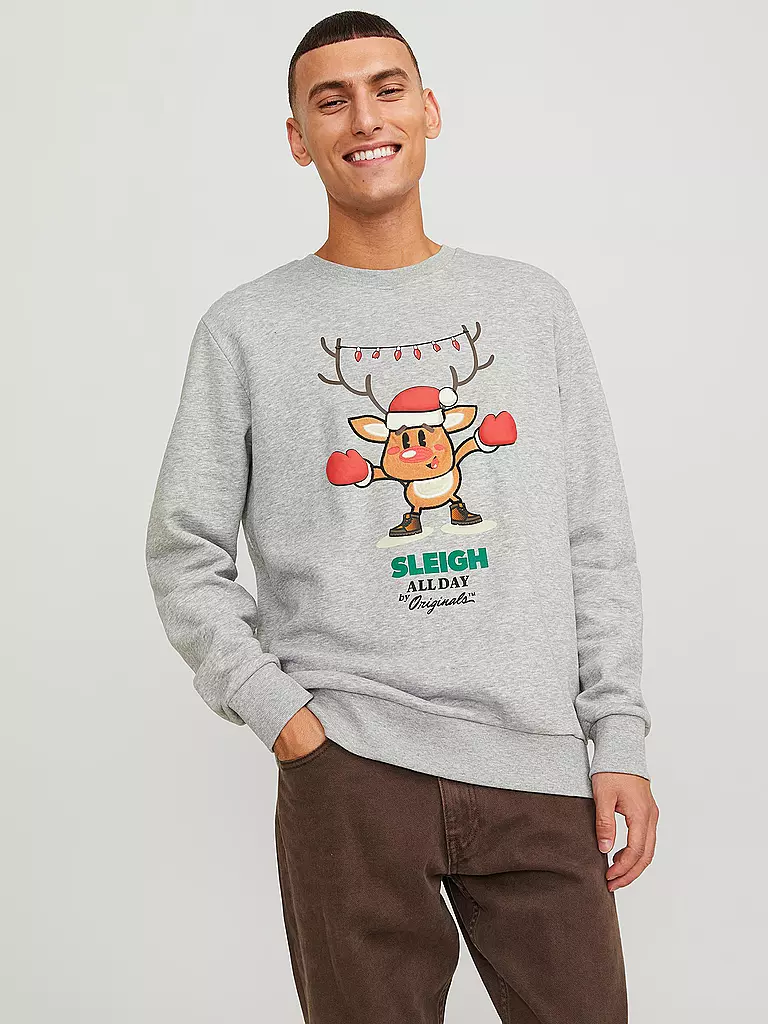 JACK & JONES | Sweater JORXMAS | hellgrau