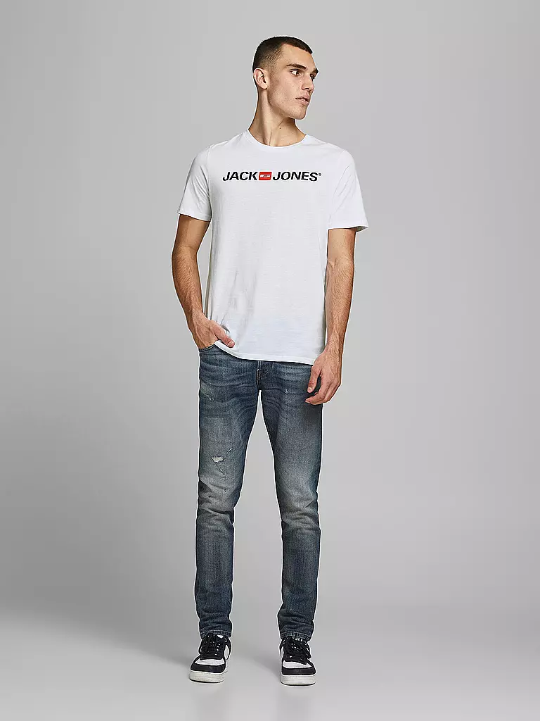 JACK & JONES | T-Shirt "JJECORP"  | weiss