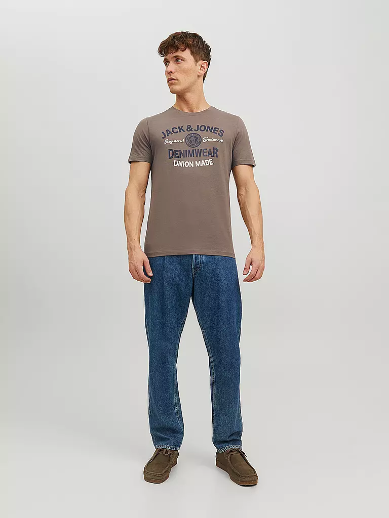 JACK & JONES | T-Shirt JJELOGO  | braun