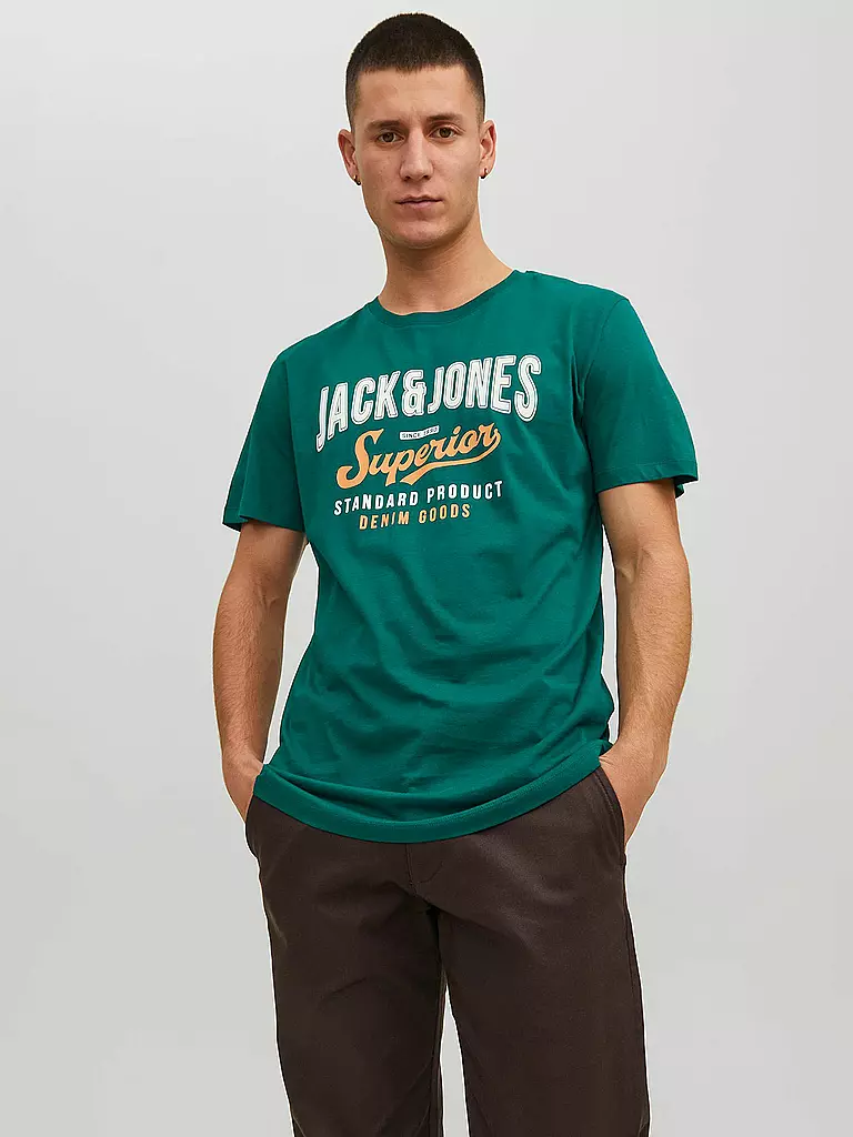 JACK & JONES | T-Shirt JJELOGO  | grün