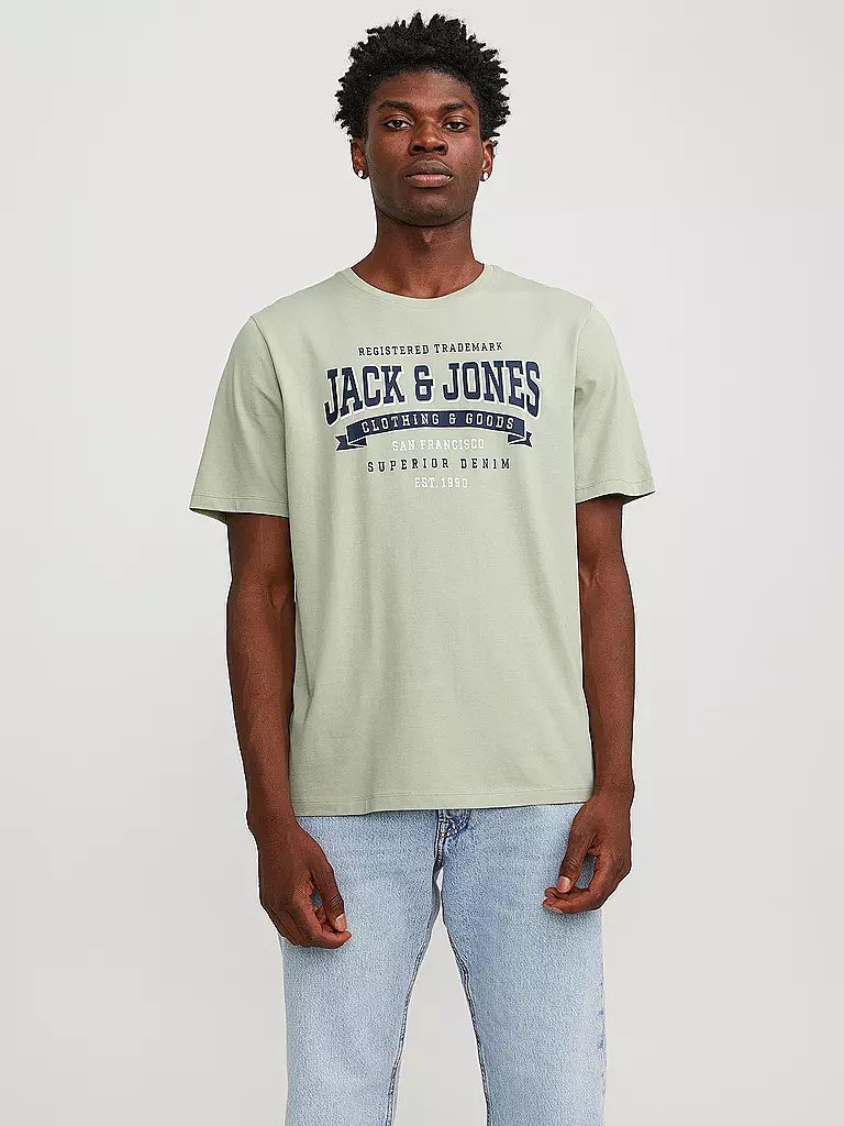 JACK & JONES | T-Shirt JJELOGO | hellgrün