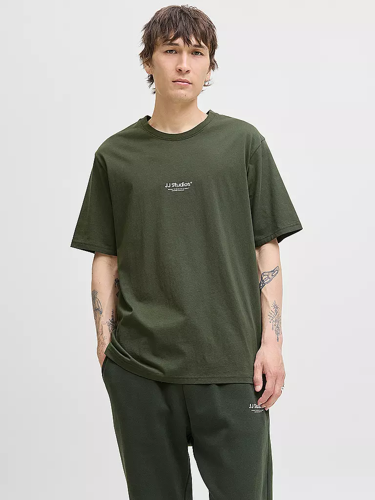 JACK & JONES | T-Shirt JJESOHO | olive