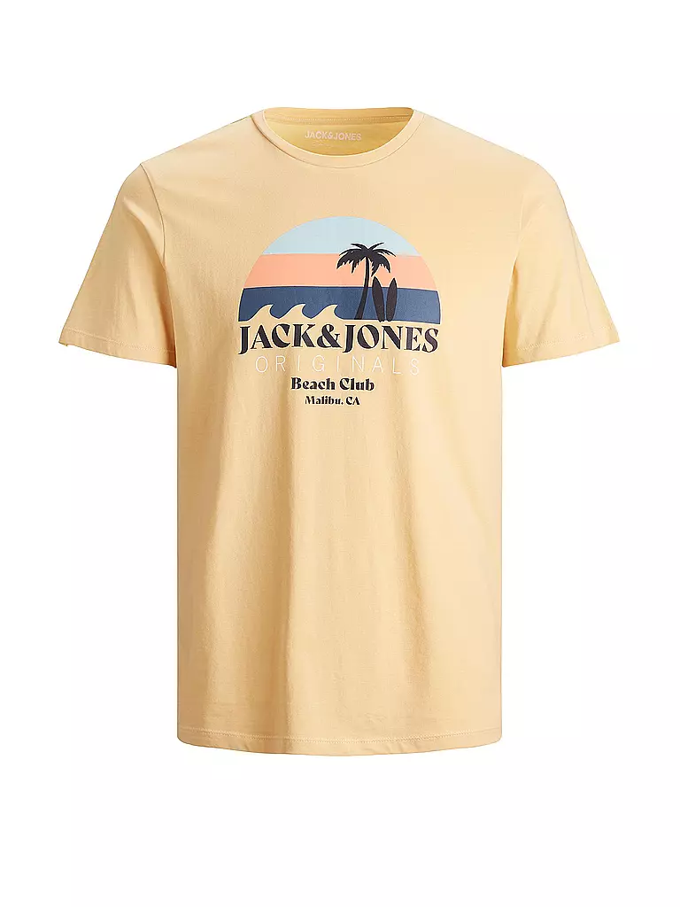 JACK & JONES | T-Shirt Regular Fit JORCABANA  | gelb