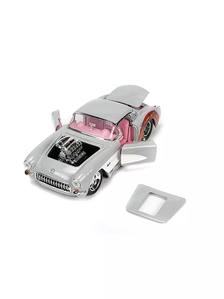 JADA | Bugs Bunny with 1957 Chevrolet Corvette – Looney Tunes - Jada 1/24 | silber