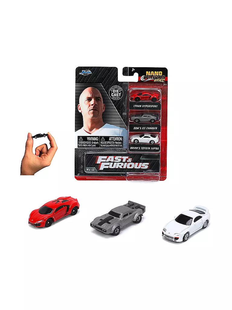 JADA | Fast & Furious 3-Pack Nano Cars Wave 4 | keine Farbe