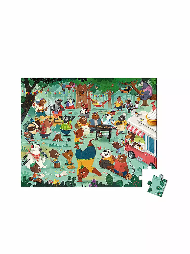 JANOD | Puzzle Bärfamilie im Koffer 36 Teile | keine Farbe