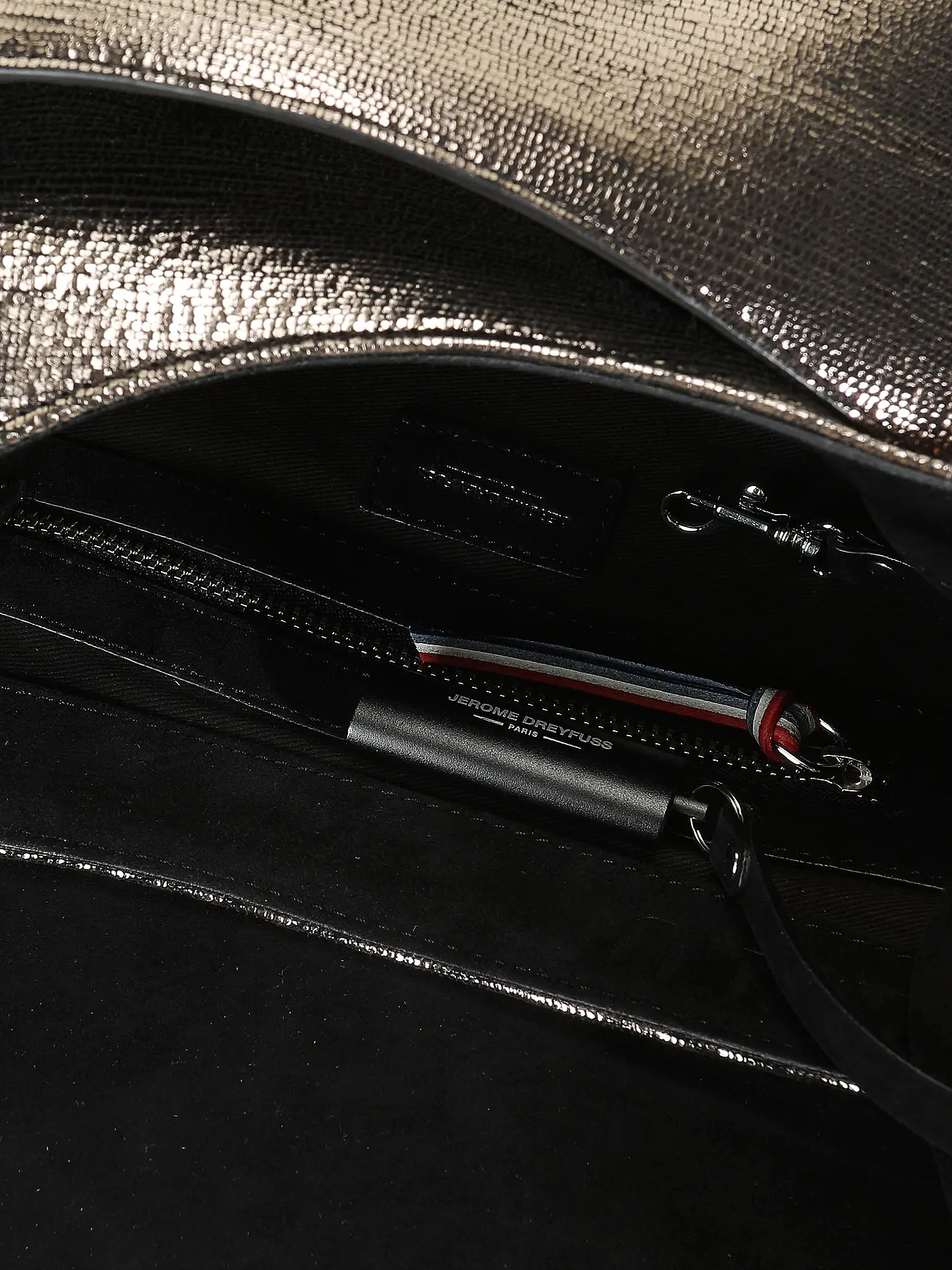JEROME DREYFUSS | Ledertasche - Umhängetasche LULU L | silber