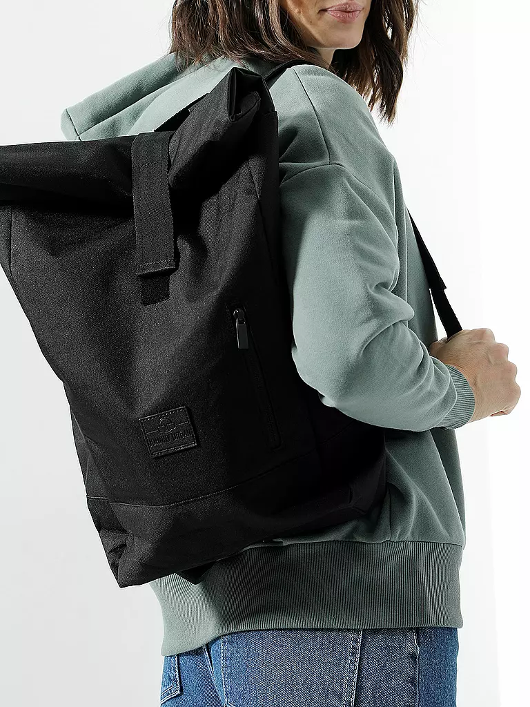 JOHNNY URBAN | Rolltop Rucksack " Robin "  | schwarz