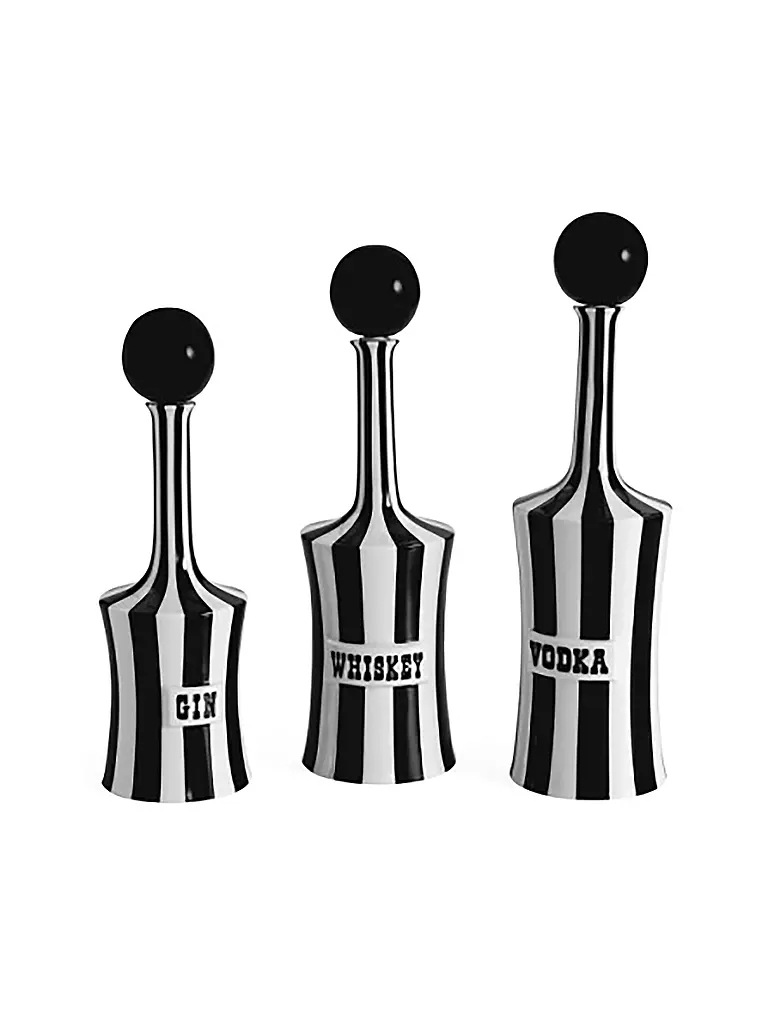 JONATHAN ADLER | Gin Karaffe VICE 780cm Black / White | schwarz