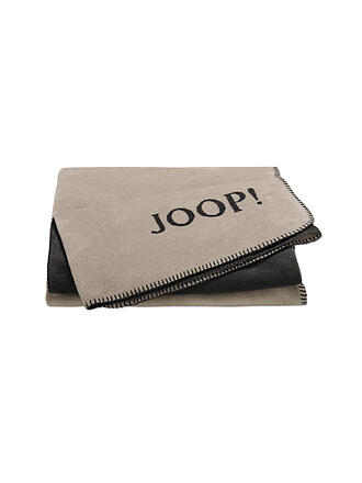 JOOP | Wohndecke - Plaid 150x200cm Uni Doubleface Stein/Anthrazit