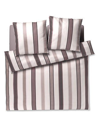 JOOP | Satin Bettwäsche Branks 2x 70x90cm / 200x200cm Stone