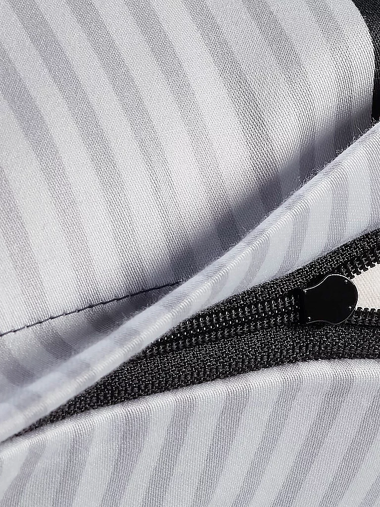 JOOP Ropa de cama de satén Cornflower Stripes 2 x 70x90cm / 200x200cm Deep Stone negro