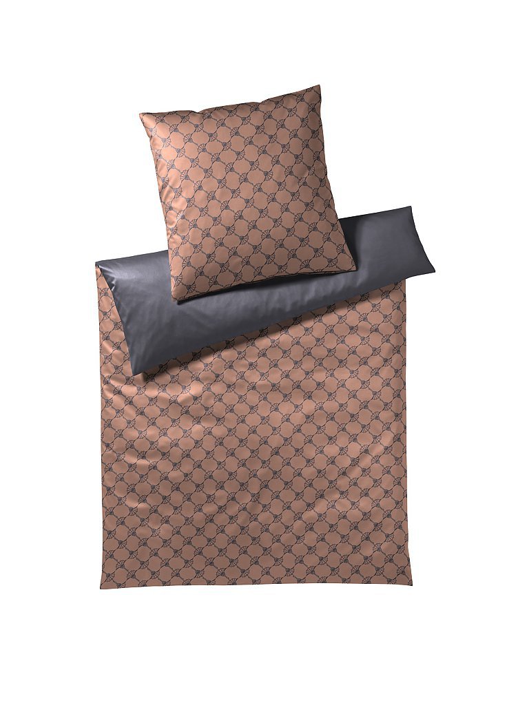 JOOP Linge de lit en satin Double 70x90cm/140x200cm (Cuivre/Gris) cuivre
