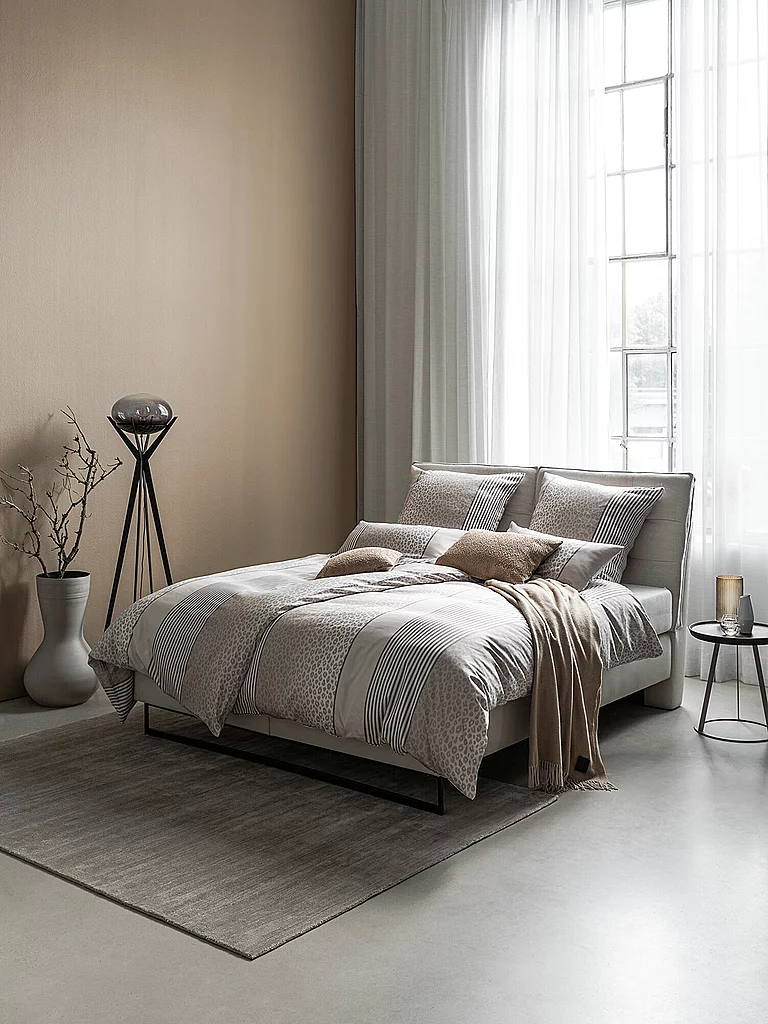 JOOP Ropa de cama de satén LEO 2x 70x90cm / 200x200cm Arena beige