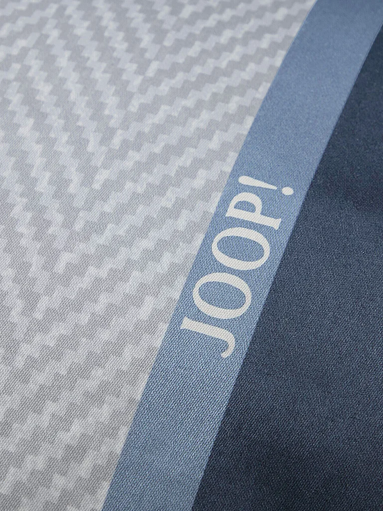 JOOP Ropa de cama de satén HERRINGBONE STRIPES 70x90cm/140x200cm Ocean azul oscuro