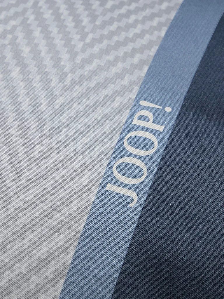 JOOP Ropa de cama de satén HERRINBONE STRIPES 2x70x90cm/200x200cm Ocean azul oscuro