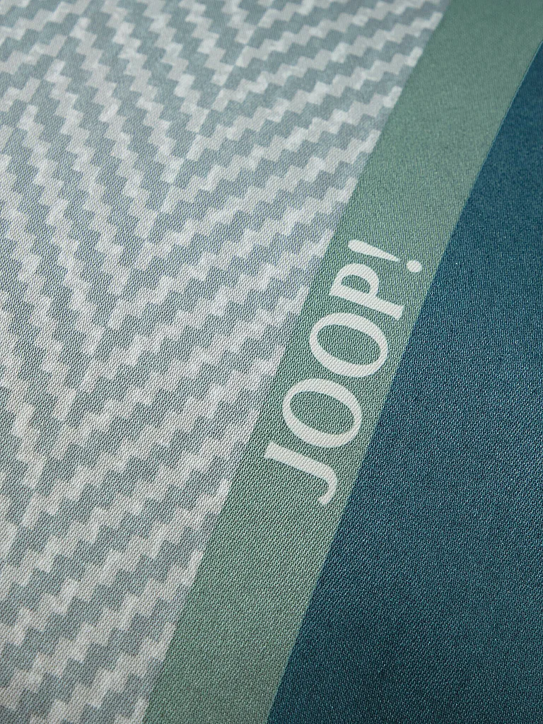 JOOP Ropa de cama de satén HERRINBONE STRIPES 2x70x90cm/200x200cm Esmeralda verde oscuro