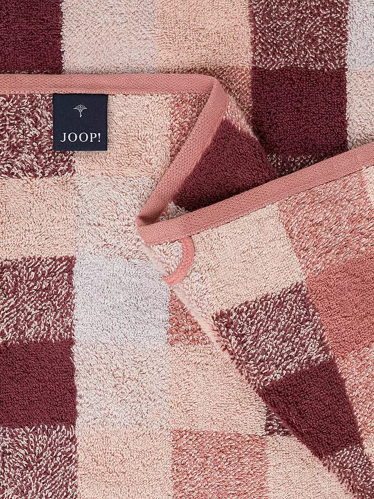 JOOP | Duschtuch VIBE KARO 80x150cm Puder | koralle