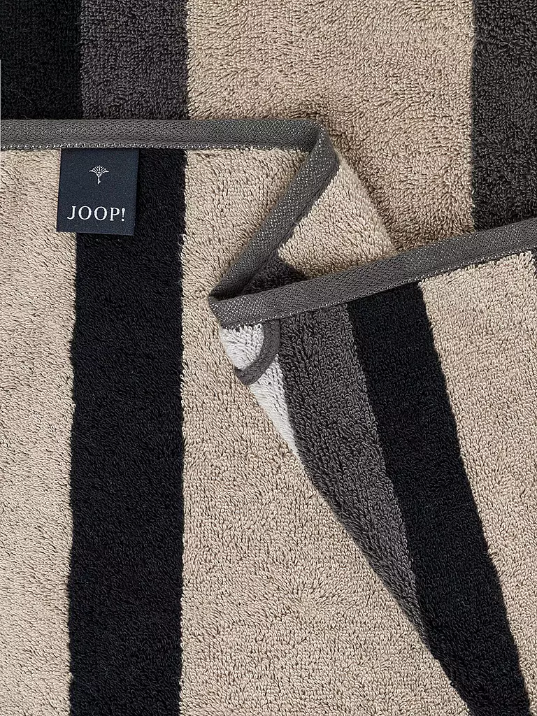 JOOP | Duschtuch VIBE STREIFEN 80x150cm Stein | grau