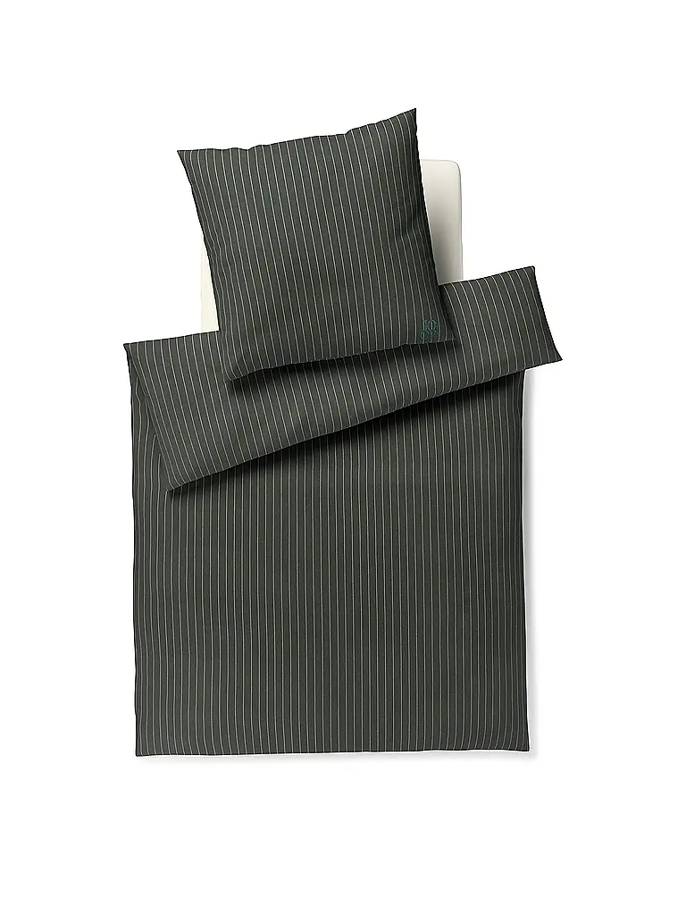 JOOP | Flanell Bettwäsche 70x90cm/140x200cm SOFT STRIPES  | hellgrün