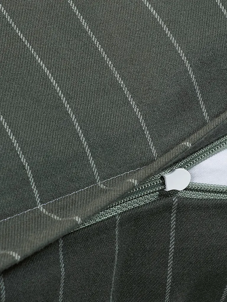 JOOP | Flanell Bettwäsche 70x90cm/140x200cm SOFT STRIPES  | hellgrün