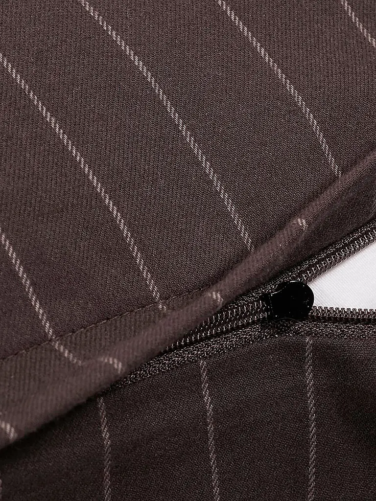 JOOP | Flanell Bettwäsche 70x90cm/140x200cm SOFT STRIPES Anthrazit | grau