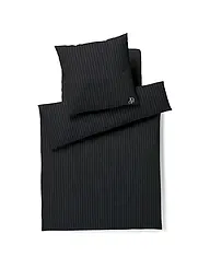 JOOP | Flanell Bettwäsche 70x90cm/140x200cm SOFT STRIPES  | Schwarz
