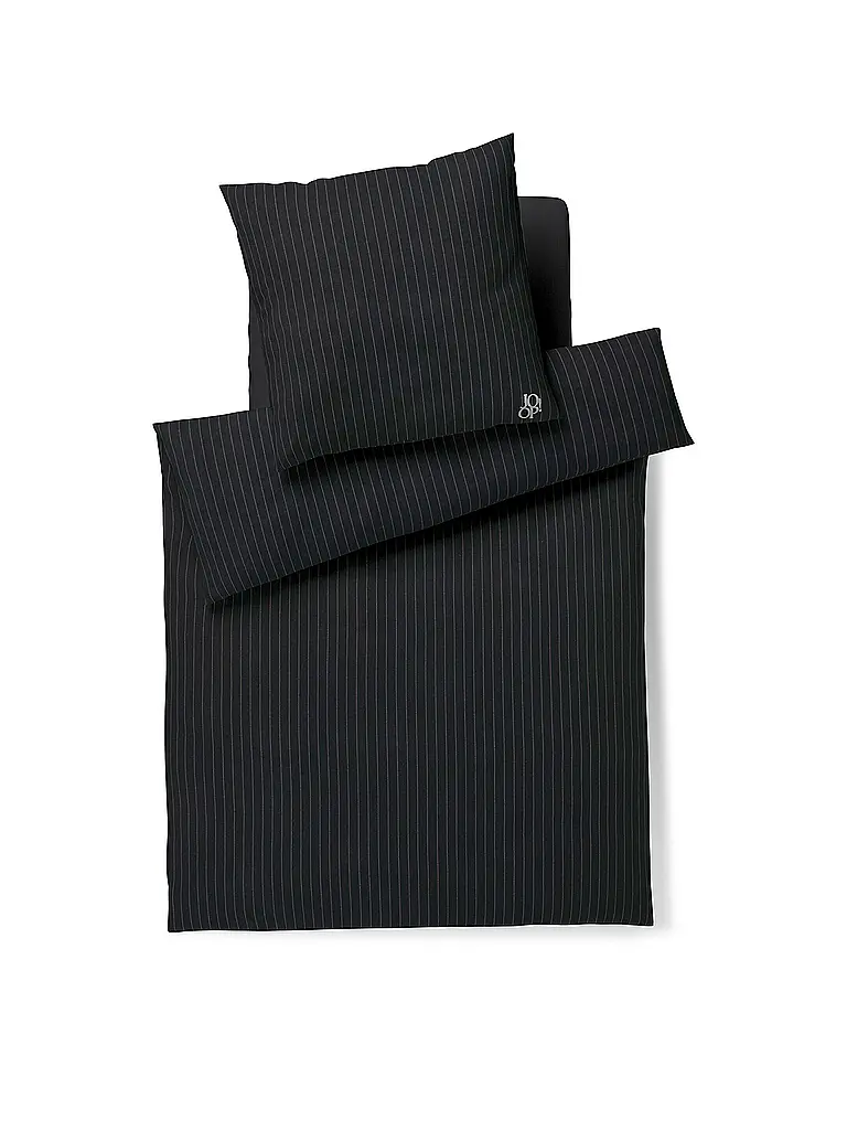 JOOP | Flanell Bettwäsche 70x90cm/140x200cm SOFT STRIPES Schwarz | schwarz