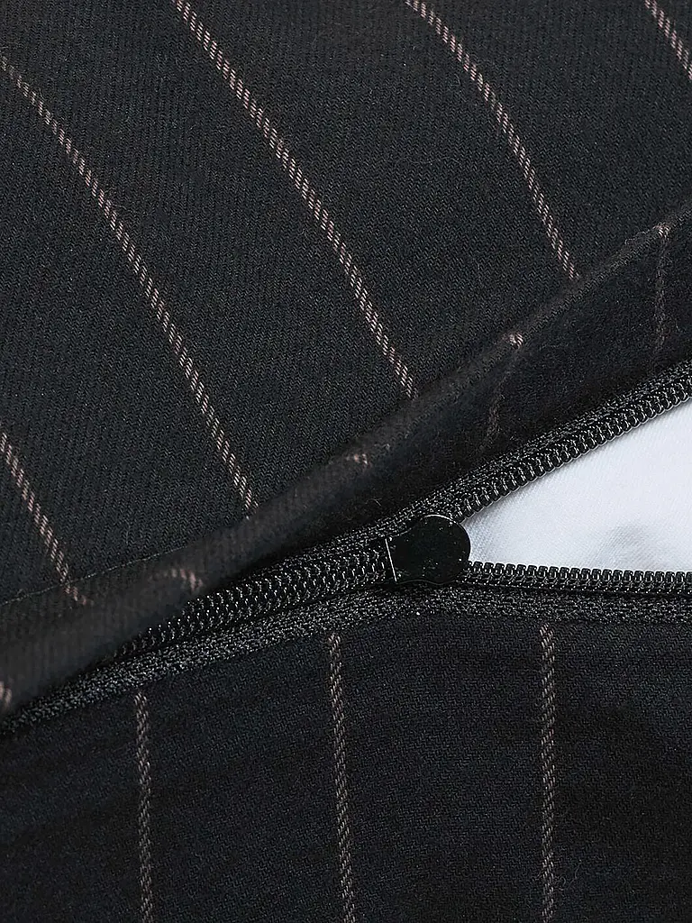 JOOP | Flanell Bettwäsche 70x90cm/140x200cm SOFT STRIPES Schwarz | schwarz