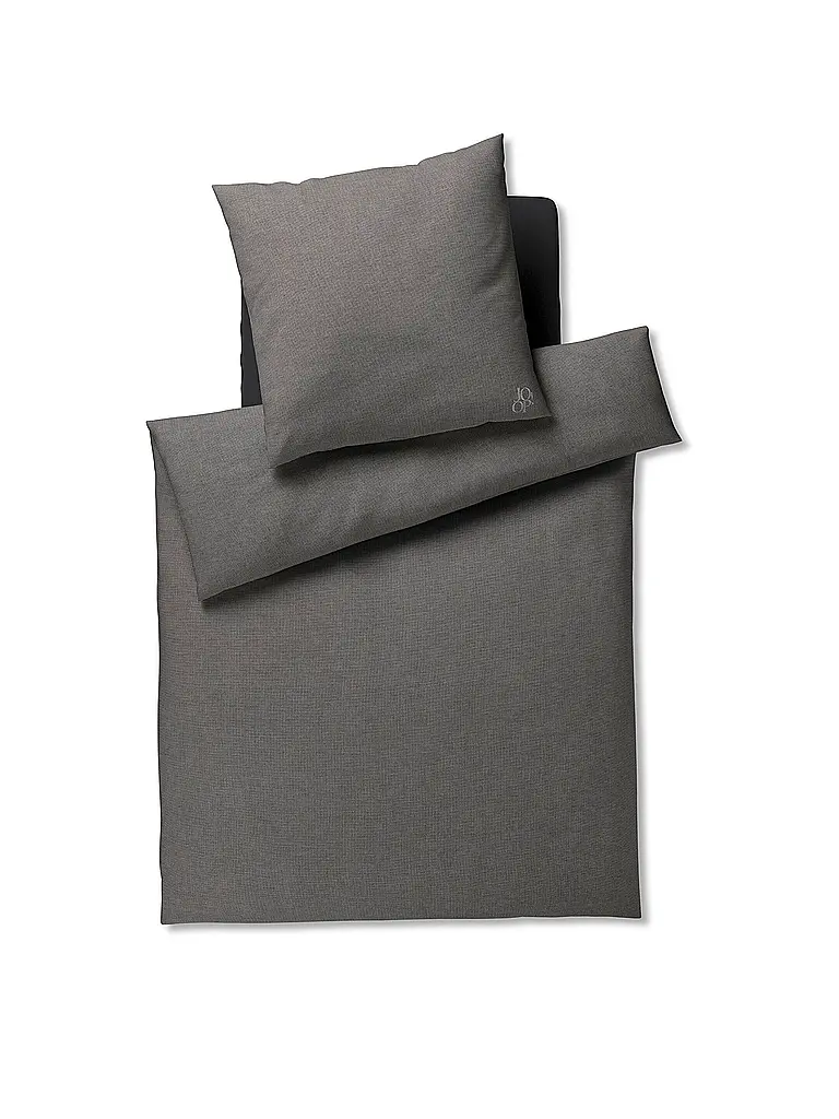 JOOP | Flanell Bettwäsche SOFT 70x90cm/140x200cm Anthrazit | grau
