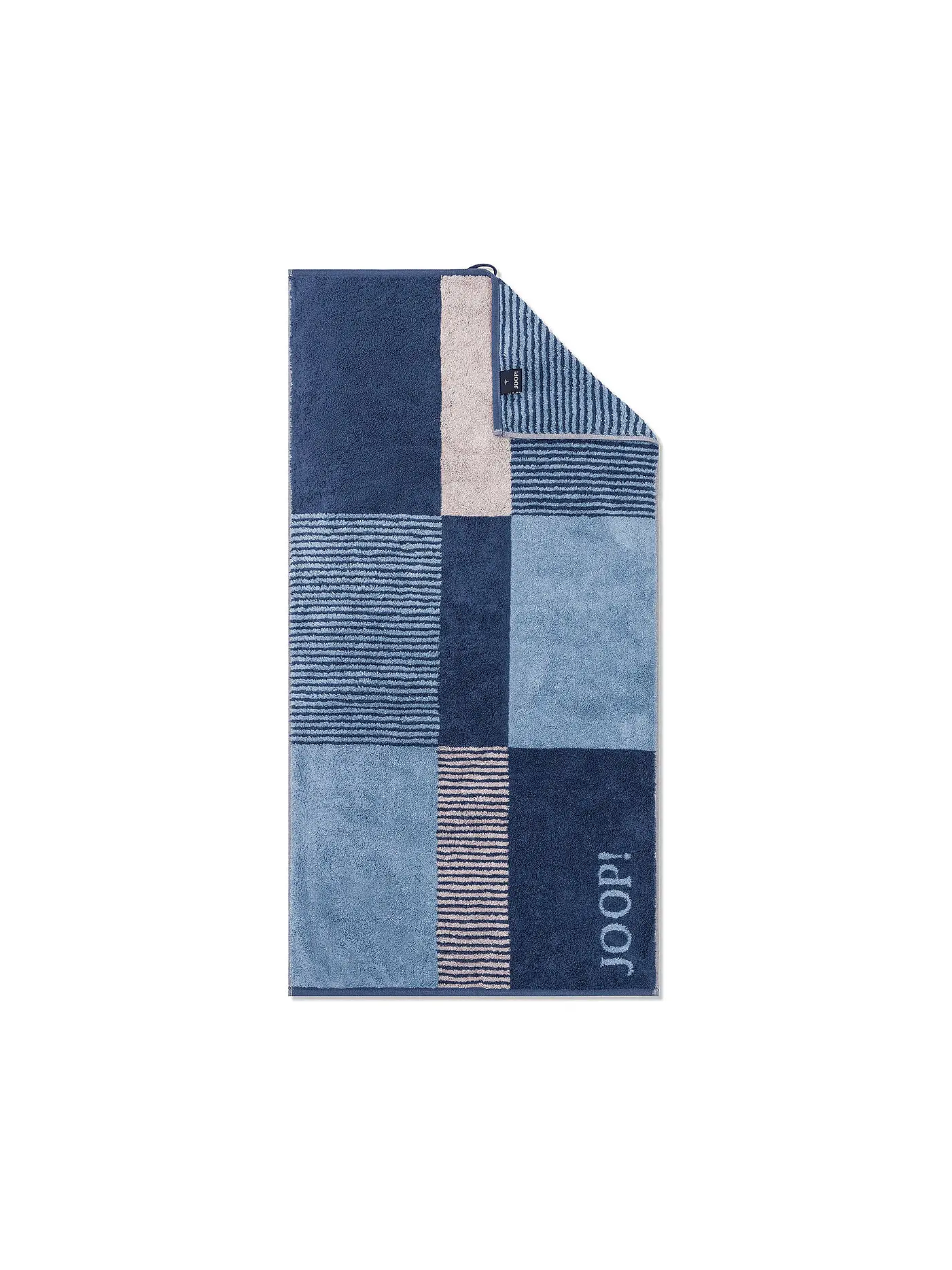 JOOP | Handtuch 50x100cm DIVIDED SQUARES Aqua  | dunkelblau