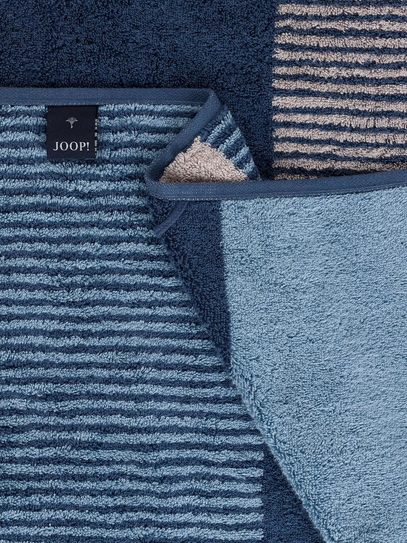 JOOP | Handtuch 50x100cm DIVIDED SQUARES Aqua  | dunkelblau