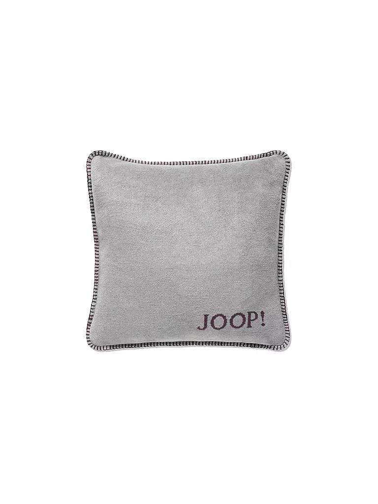 JOOP | Kissenhülle "Uni Doubleface" 50x50cm (Graphit-Bordeaux) | rot